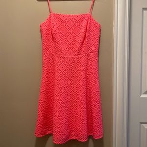 Lilly Pulitzer Hot Pink Crochet Dress - size M